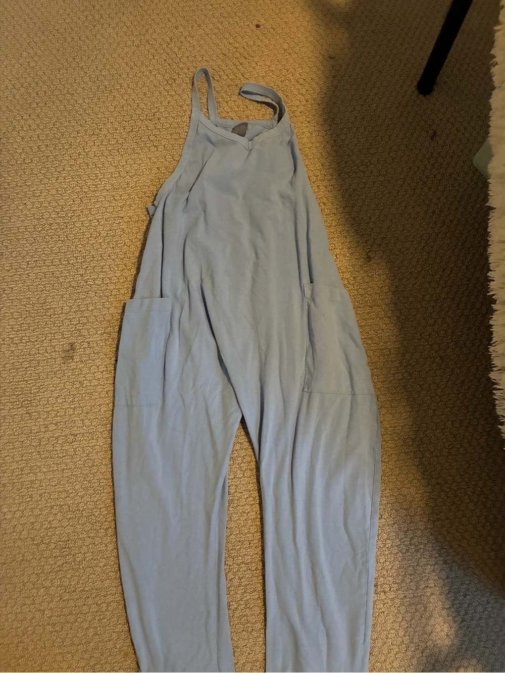 Relaxed Light Blue Women’s Jumpsuit with Pockets